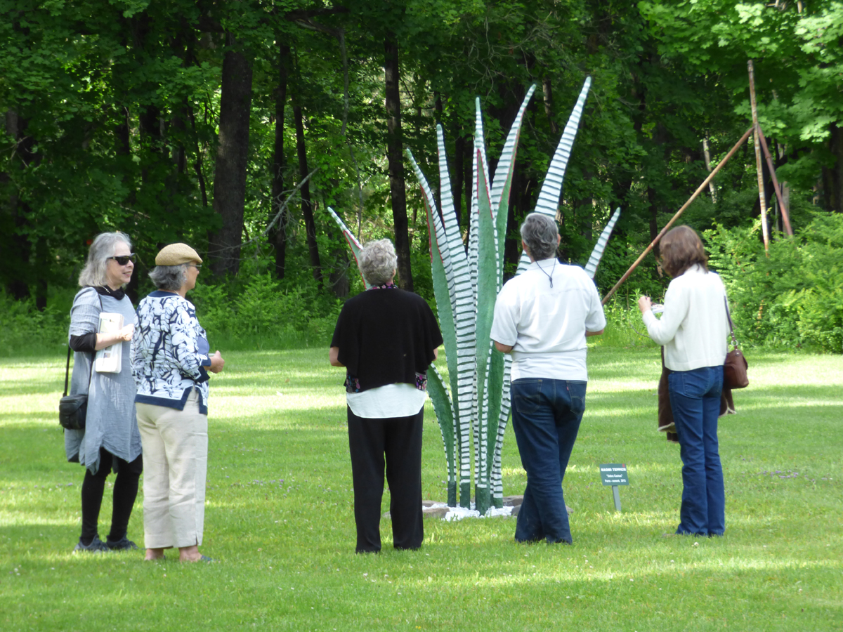 People enjoying art as members at Wilderstein Historic Site